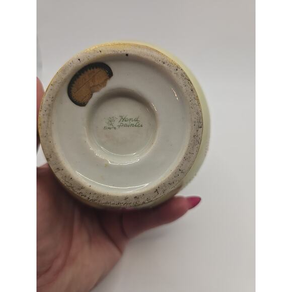 Nippon Raised Gold-Beaded Hand-painted Vase - Picture 6 of 6